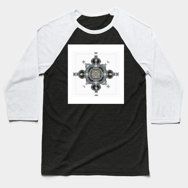 Sacred Geometry Psychedelic Gothic Cross Baseball T-Shirt by Sacred Geometry